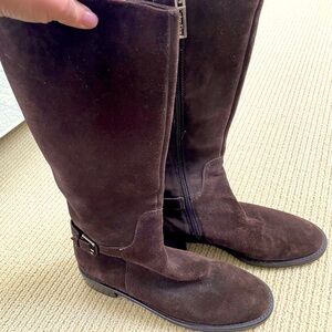 Calvin Klein Rumer Brown Leather Boots GUC